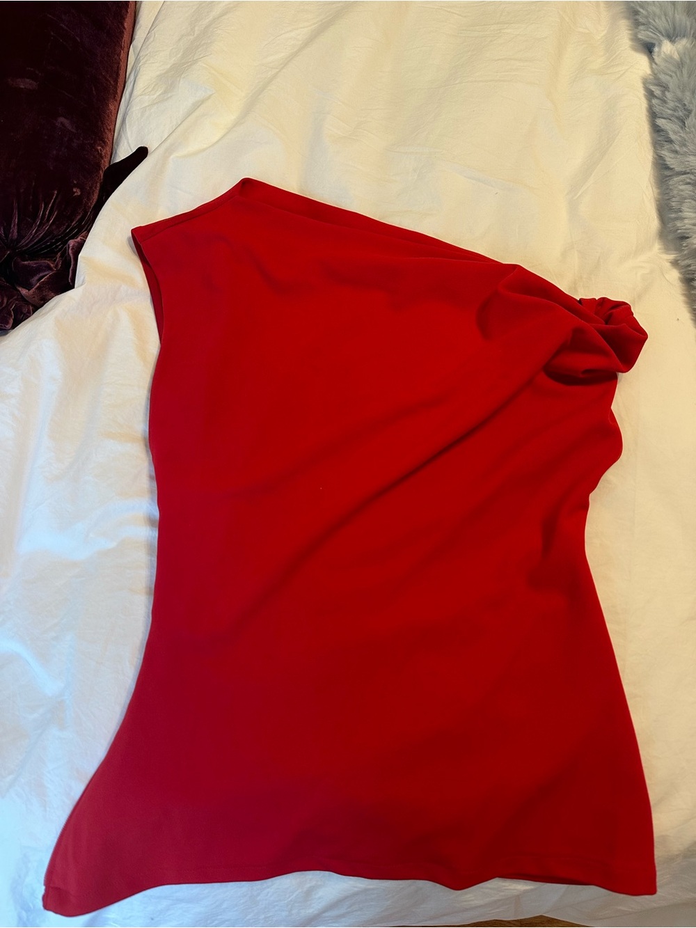 Red One-Shoulder Women's Top - Abercrombie